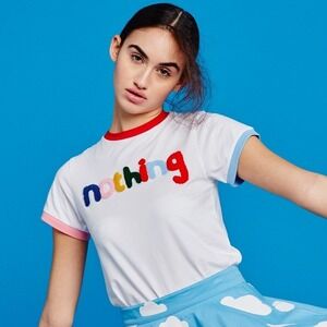 DHMIS x Lazy Oaf "Nothing" Don't Hug Me I'm Scared Nothing Tee Top Size XS